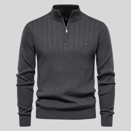 Ellis | Half-Zip Ribbed Men's Sweater