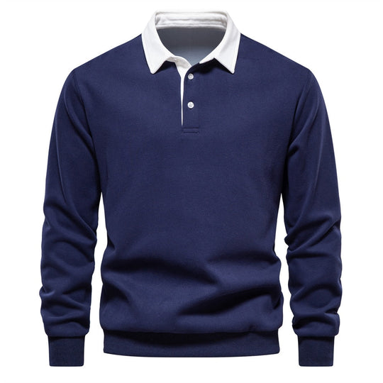 Austin | Long-Sleeved Polo Collar Sweatshirt